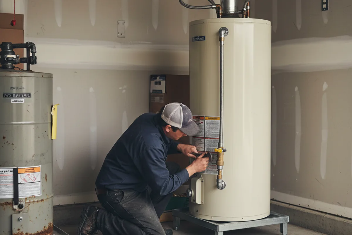 Water heater and shutoff valve replacement in Gratis